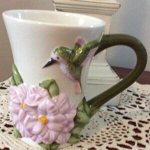 Hummingbird & Flowers Teleflora Gift Ceramic Vase/Mug